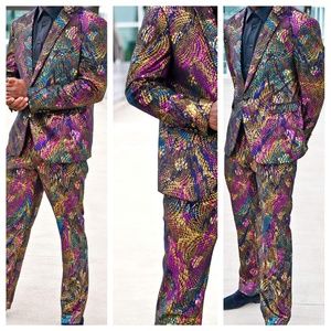 Men colorful suit
